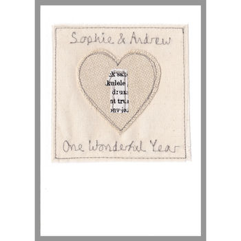 Personalised 1st Paper Wedding Anniversary Card, 7 of 11