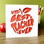Apple Personalised Thank You Teacher Card, thumbnail 2 of 4