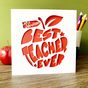 Apple Personalised Thank You Teacher Card, 2 of 4