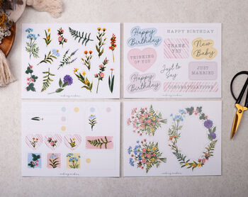 Diy Make Your Own Greeting Card Making Kit With Meadow Flowers, 7 of 9