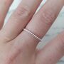 Sterling Silver Beaded Stacking Ring, thumbnail 4 of 5