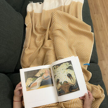 Handwoven Throw Blanket, Christmas Gift For Family, 12 of 12