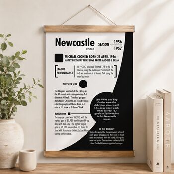 Personalised 70th Birthday Gift Birth Year Print For Football Fans, 5 of 11