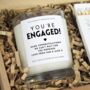 Engagement Gift Set, Personalised Scented Candle Gift, thumbnail 6 of 6