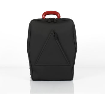 Barbican Black Unisex Leather Backpack, 2 of 8