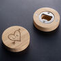 Personalised Carved Heart Bottle Opener Gift For Couple, thumbnail 1 of 5