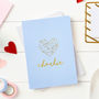 Personalised Geometric Heart Foiled Notebook, thumbnail 1 of 11