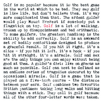 Golf Quotes Card For Golfers, 2 of 4