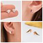 Sterling Silver Robin Bird Stud Earrings Four Styles, thumbnail 1 of 10