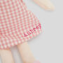 Personalised My 1st Doll In Pink Dress Black Hair, thumbnail 2 of 4