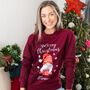 Personalied Gnome Christmas Sweatshirt, thumbnail 1 of 2