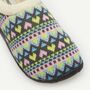 Natalia Pastel Heart Knit Women's Slippers Indoor/Garden Shoes, thumbnail 6 of 7