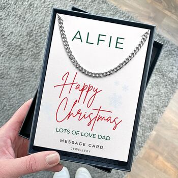 Stainless Steel Christmas Necklace Gift For Him, 3 of 8