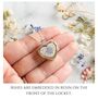 Cremation Forget Me Not Heart Locket Necklace, thumbnail 3 of 8