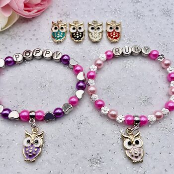 Personalised Bee/Owl Charm Bracelet, 4 of 10