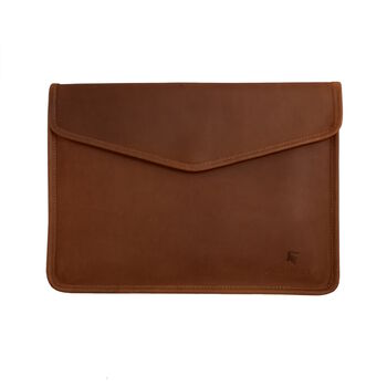 Hoxton Leather Laptop Sleeve Document Wallet, 4 of 5