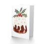 Cake Holly Leaf Icing Bright Xmas Christmas Card, thumbnail 2 of 4