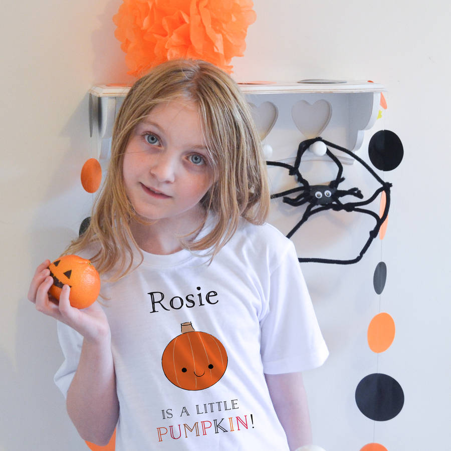 Halloween T Shirt Costume 'Little pumpkin' By Peach Tea Studio