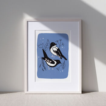 Two For Joy Magpie Art Print, 4 of 4