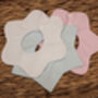 Pink Floral Shape Baby Collar Dribble Bib, thumbnail 2 of 8