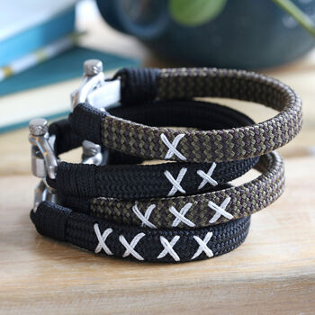 Men's Personalised 'Kiss' Woven Cord Bracelet, 4 of 12