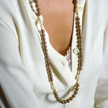 Long Baroque Pearl Necklace. Free UK Delivery, 4 of 7