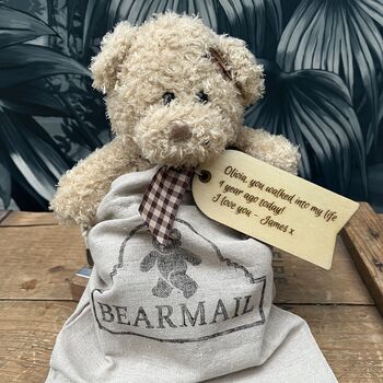 Personalised Teddy Bear In A Bag, 6 of 8