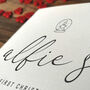 Personalised Your Own Name Christmas Card For Child, Daughter, Son, Niece, Nephew, Handmade Card, thumbnail 4 of 4
