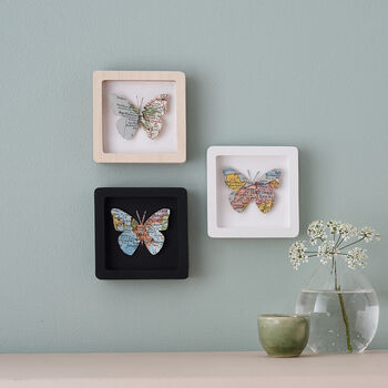 Personalised 3D Miniature Map Butterfly Frame, 7 of 7