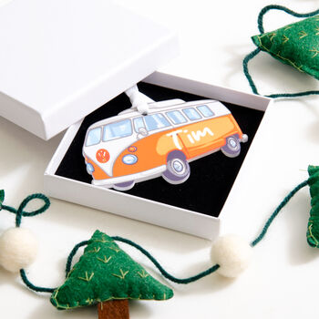 Personalised Campervan Christmas Bauble Decoration, 2 of 7