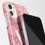 Personalised Pink Marble Phone Case, thumbnail 4 of 6
