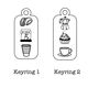 Coffee Lover Gift Pewter Story Keyring, thumbnail 3 of 7