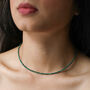 Tiny Green Malachite Beaded Necklace, thumbnail 1 of 5