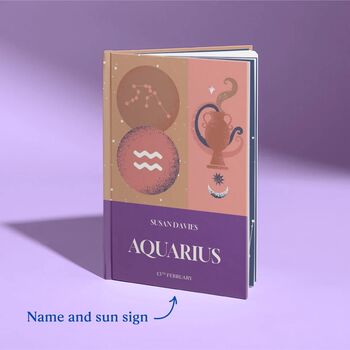 Aquarius Star Sign Gift Personalised Astrology Book, 3 of 9