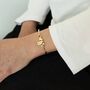 18ct Gold Plated Claddagh Bangle Bracelet, thumbnail 1 of 5