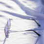 Purple Nose Bridge Angular Rectangle Aviator Sunglasses, thumbnail 3 of 9
