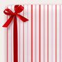 Three Sheets Of Cute Pink And Red Stripe Wrapping Paper, thumbnail 1 of 2