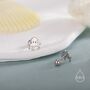 Sterling Silver Tiny Octopus Screw Back Earrings, thumbnail 2 of 11