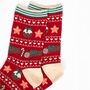 Women's Bamboo Socks Red Christmas Pudding, thumbnail 3 of 5