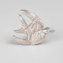 G Decor 3D Detailed Flying Bird Brass Chrome Door Knobs, thumbnail 3 of 5