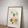 Paint Effect Plant Wall Art Poster, thumbnail 2 of 3