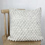 Fair Trade Chunky Boho Bobble Wool Cushion Cover 40cm, thumbnail 10 of 12