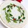 Christmas Wreath Embroidery Kit, thumbnail 4 of 9