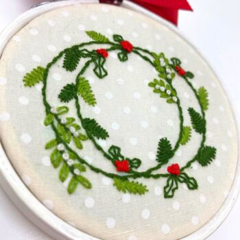 Christmas Wreath Embroidery Kit, 4 of 9