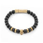 Personalised Men's Gold Plated Skull Beaded Bracelet, thumbnail 6 of 8