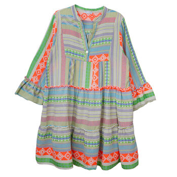 Aztec Short Neon Summer Dress, 7 of 8