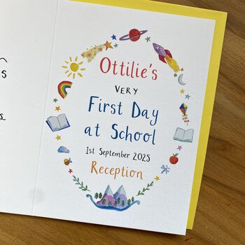 Personalised Names Very First Day At School Card, 3 of 3