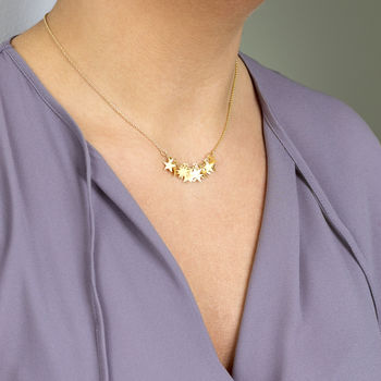 Delicate Gold Plated Stars Charm Necklace, 3 of 6
