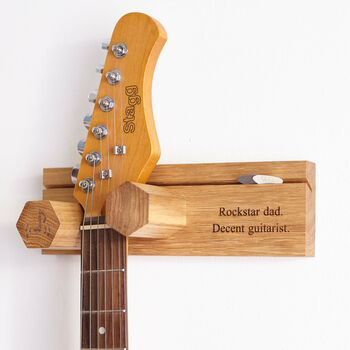 Personalised Guitar Hanger Non Symmetrical Head Stock, 2 of 6