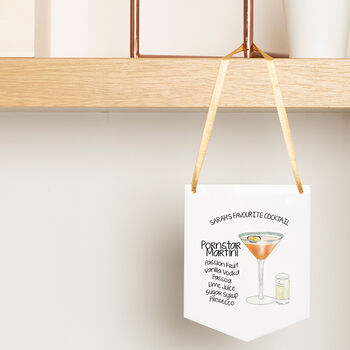 Personalised Cocktail Mini Menu Sign, 2 of 3